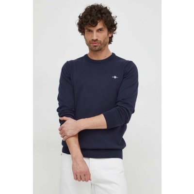 Gant bavlnený sveter tenký 8030561 tmavomodrá