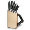 Victorinox 6.7173.8 súprava nožov, 8-dielna, čierna + blok/stojan drevený