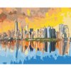 Diamondi Diamantové maľovanie - NEW YORK V ODRAZE VODY Rámovanie: vypnuté plátno na rám, Rozmer: 40x50 cm