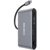 Canyon DS-14, Multiport Docking Station, 8 portov, 1xUSB-C 100W+1xUSB3.0+1xHDMI+1xVGA+1xRJ45+1xaudio 3,5mm CNS-TDS14