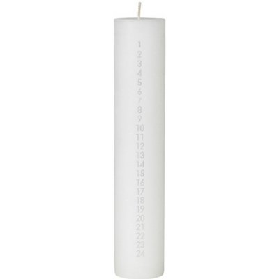 Broste Adventný kalendár /sviečka RUSTIC biela