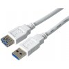 PremiumCord Predlžovací kábel USB 3.0 Super-speed 5Gbps A-A, MF, 9pin, 3m biela ku3paa3w