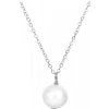 JwL Luxury Pearls Pravá perla bielej farby na striebornej retiazke JL0087