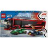 LEGO City 60445 F1 Kamión s pretekárskymi autami RB20 a AMR24 F1