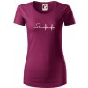 EKG zuby - Dámske tričko z organickej bavlny Origin (GOTS) - S ( Fuchsiová )