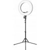 Kruhové LED svetlo Ring light 18' 48W čierne so statívom