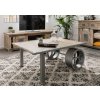 Bighome - IRON Konferenčný stolík mango 110x80x43, bielený, lakovaný