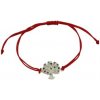 eStriebro Dámsky červený kabala náramok Strom života so zirkónmi 2,20g TA531