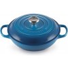 Le Creuset - Liatinový hrniec plytký 30 cm / 3,5 l modrý