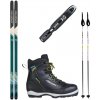 SPORTEN Bežecké Backcountry lyže EXPLORER SKIN + viazanie Rottefella + topánky Fischer + palice