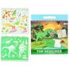 Blok so šablónami s nálepkami dinosaurus 26x29cm
