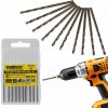 CROWNMAN Súprava 10 ks kobaltových vrtákov M35 HSS 5% - 2mm