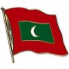 Odznak (pins) 20mm vlajka Maledivy - farebný