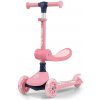 MILLY MALLY Trojkolesová balančná kolobežka-scooter so sedadlom FUZZY pre deti pink Barva: Ružová