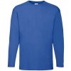 Blue Valueweight Men's Long Sleeve T-shirt Fruit of the Loom modrá 3XL Fruit of the Loom 5904882090423
