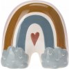 Veľká dekoratívna PORCELÁNOVÁ POKLADNIČKA 15 x 15 x 10 cm Figurka - DÚHA