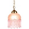 Retro závesná lampa s girlandami PEARL PINK Ø20