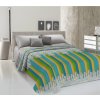 Žakarová prikrývka na posteľ CERUZKY zelená