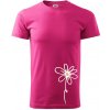 Kopretina - dole na výšku - Klasické pánske tričko vyššej gramáže - XL ( Purpurová )