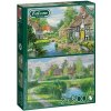 Falcon - Puzzle 2x500 Chaty pri rieke - 500 dielov