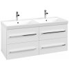Villeroy & Boch Avento skrinka 118x45.2x51.4 cm závesná kúpeľňová skrinka pod umývadlo biela A89300B4