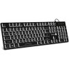 Connect IT Chocolate WhiteStar kancelářská podsvícená klávesnice, CZ + SK, černá CKB-5051-CS