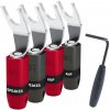 Audioquest SUREGRIP 300 BFA SPADE SILVER (SET 4KS) (Set vidličiek na reproduktorový kábel, vrátane inštalačného kľúča)