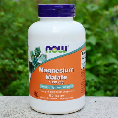 NOW Magnesium Malate hořčík malát 1000 mg 180 tabliet
