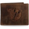 Pánska kožená peňaženka hnedá - Diviley Steig Rak hnedá