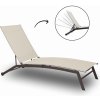 Záhradné lehátko béžové