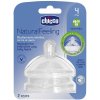 Chicco cumlík na fľašu Natural Feeling silikón nastaviteľný prietok 2 ks V001515