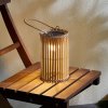 LED solárna stolová lampa Lindby Amaria, bambus, Ø 12 cm - 10012755