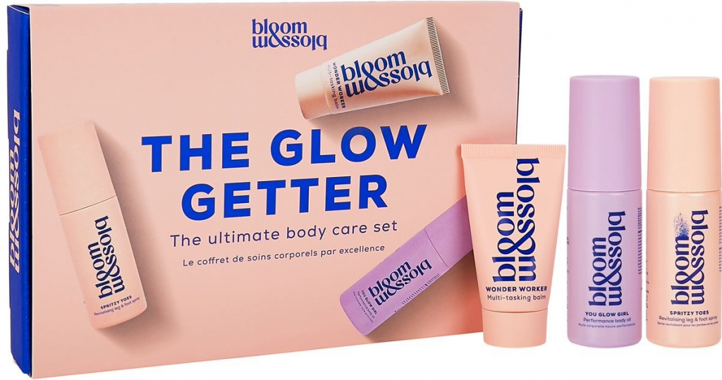 Bloom & Blossom The Glow Getter Wonder Worker intenzívny vyživujúci am 25 ml + You Glow Girl telový olej 40 ml + Spritzy Toes osviežujúci sprej na nohy 40 ml darčeková sada