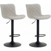 Sada 2 barových stoličiek Emma látka, šedohnedá
