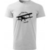 Still Plays With Planes - Klasické pánske tričko vyššej gramáže - 4XL ( Svetlosivý melír )