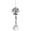Nefertitis Strom života a gule Feng Shui záves do okna z kovu a dúhového krištáľu NF22526 - cca 30 cm
