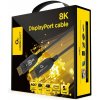 Gembird kábel DisplayPort (M - M), 8K, aktívny, optický (AOC), s Ethernetom, prémiový, 5 m, čierny CC-DP8K-AOC-5M