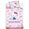 Carbotex · Obliečky do detskej postieľky Hello Kitty - motív Sladké snívanie - 100% bavlna - 40x60 cm + 100x135 cm