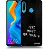 Picasee silikónový prehľadný obal pre Huawei P30 Lite - Black Fuel