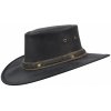Klobúk austrálsky kožený Barmah Hats Squashy Bronco - čierny, M