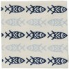 MADAM STOLTZ Bavlnený obrúsok Blue Fishes – set 4 ks