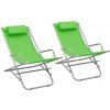 Hojdacie stoličky 2 ks oceľové zelené-ForU-310339