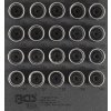 Náraďový modul 1/6 - BGS109558 Nástrčné hlavice 17 mm pre bezpečnostné skrutky kolies Opel/Vauxhall (typ C) (Sada 20 dielov) (BGS109558)