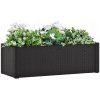 VidaXL Kvetináč plast sivý 100 x 43 x 33 cm