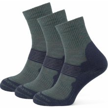 Zulu ponožky Merino Men 3 pack zelená/čierna