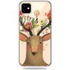 AppleKing mäkký transparentný kryt pre iPhone 11 – jeleň a kvety - možnosť vrátiť tovar ZADARMO do 30tich dní