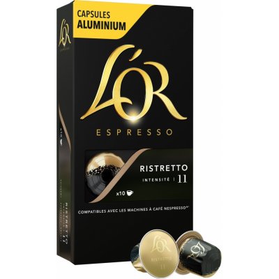 Kávové kapsule L'OR Espresso Ristretto 10ks hliníkových kapsúl (4028718|4029380)