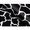 Zamatová látka Tamara TMR-015 Čiernobiely žirafí vzor - šírka 150 cm