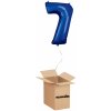 HeliumKing Balónový box Narodeninové číslo 7 modré 86 cm