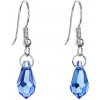 Evolution Group Náušnice bižutéria so Swarovski krištáľmi modrá slza 56005.3 sapphire